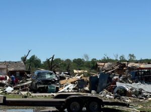 PHOTO Of Parish In Barnsdall Oklahoma Hit By Tornado And Leveled To The Ground
