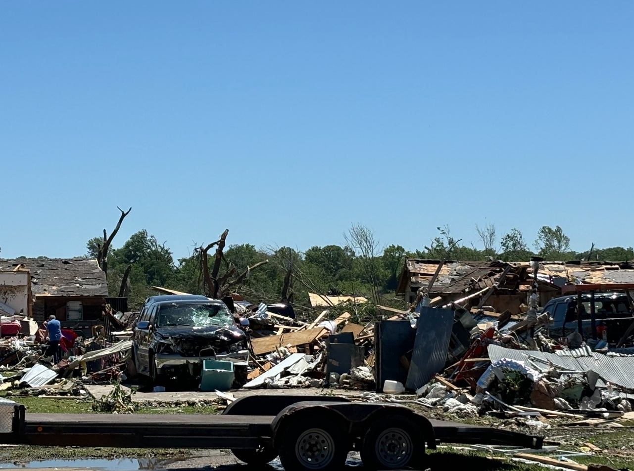 PHOTO Of Parish In Barnsdall Oklahoma Hit By Tornado And Leveled To The ...