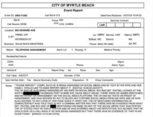 PHOTO Police Report Mica Miller's Husband Filed Against Her