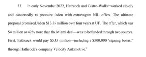 PHOTO Proof Jaden Rashada Was Supposed To Receive $13.85 Million Over 4 Years He Was Going To Get At Least $9 Million From Miami