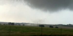 PHOTO Tornado Shooting Up Debris All Over In Windhorst TX