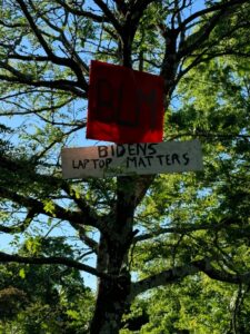 PHOTO Biden's Laptop Matters Sign Next To BLM Sign