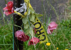 PHOTO Flowers Left At Scene Of Akron Mass Shooting