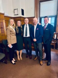 PHOTO Karen Read And Her Defense Team Holding Meet And Greets In The Morning Before Trial Starts