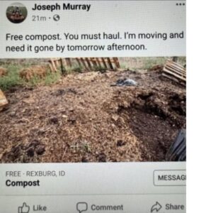 PHOTO Proof Emma Daybell's Husband Deleted Post About Free Compost After The Remains Of Tylee Ryan And JJ Vallow Were Found