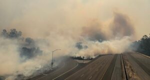 PHOTO Smoke From Corral Fire Blowing Over Freeway