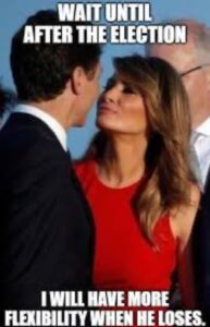 PHOTO Wait Until The Election I Will Have More Flexibility Melania Trump Ready To Kiss Jared Kushner Meme