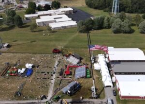 PHOTO Aerial View Showing How Close Building Was To Donald Trump's Stage That Thomas Crooks Was Firing Weapon From