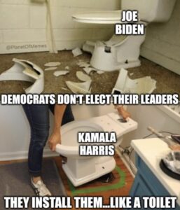 PHOTO Democrats Don't Elect Their Leaders They Install Them Like A Toilet Meme