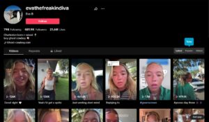 PHOTO Eva Benefield's Tik Tok Account