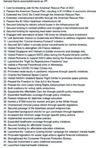 PHOTO Full List Of Accomplishments For Kamala Harris As Vice President