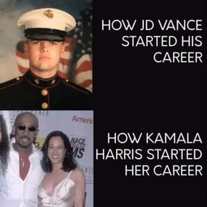 PHOTO How JD Vance Started His Career Vs How Kamala Harris Started Her Career