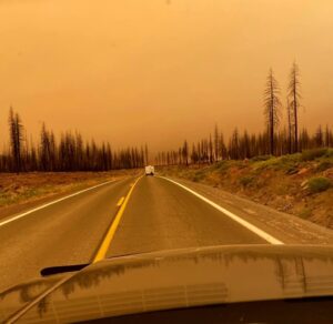 PHOTO Look How Dark The Skies Are Around Chico CA With The Park Fire Burning