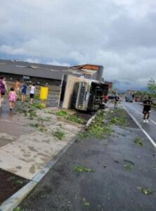 PHOTO Rome New York Tornado Flipped Large Rv Over And Left Debris Everywhere