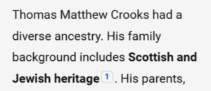 PHOTO Thomas Crooks' Family Background Is Scottish And Jewish