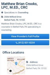 PHOTO Proof Thomas Crooks' Father Is A Licensed Counselor In Bethel Park