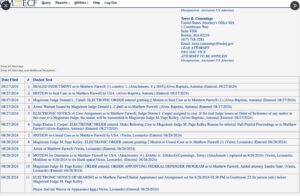 PHOTO Boston Federal Court Docket In United States v. Matthew Farwell