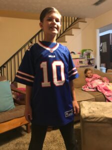 PHOTO Caden Tellier Wearing An AJ McCarron Buffalo Bills Jersey