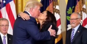 PHOTO Donald Trump Kissing Kamala Harris On The Lips