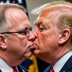 PHOTO Donald Trump Kissing Tim Walz On The Lips