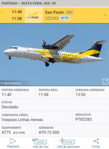 PHOTO Flight Tracking Data From Plane That Crashed In Brazil