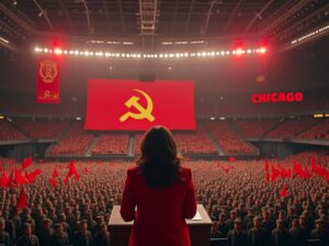 PHOTO Kamala Harris Giving A Speech In Front Of Communists In China