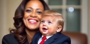 PHOTO Kamala Harris Holding Donald Trump Jr That She Had With Donald Trump Sr