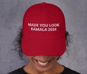 PHOTO Made You Look Kamala Harris 2024 Hats Meme