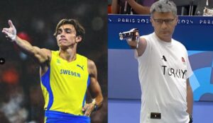 PHOTO Mondo Duplantis Doing The Turkish Shooter Dude Celebration