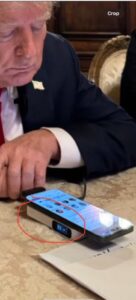 PHOTO Of $90 iPhone Battery Pack Donald Trump Was Using During Elon Musk Interview