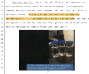 PHOTO Of Ketamine Vials Unlabeled That Were Used On Matthew Perry