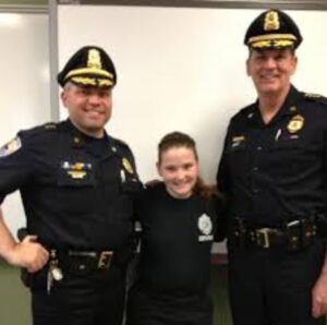 PHOTO Sandra Birchmore With Two Police Officers Much Older Than Her When She Was Part Of Stoughton Police Explorers