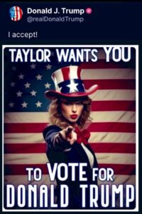 PHOTO Taylor Swift Wants To Vote For Donald Trump Meme