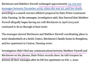 PHOTO The Feds Discovered Matthew Farwell Texted Sandra Birchmore Over 32K Times