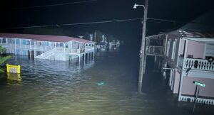 PHOTO 2nd Street Shot From Island Hotel Cedar Key Florida Severe Flooding After Hurricane Landfall