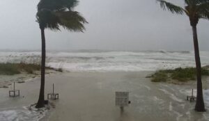 PHOTO 6 Hour Difference In Cedar Key Florida Storm Surge 11AM Vs 5PM