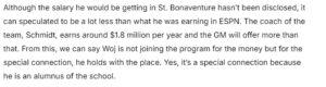 PHOTO Adrian Wojnarowski Unlikely To Make More Than $2 Million At St. Bonaventure