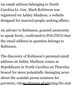 PHOTO Adviser To Mark Robinson Said Email Address Registered On Ashley Madison Is Indeed Mark's