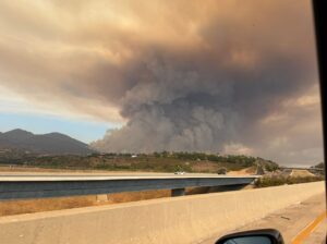 PHOTO Air Is NOT Breathable Outside Homes Near Trabuco Canyon Fire