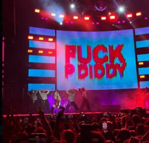 PHOTO Kesha displayed F*CK P DIDDY Graphics At One Of Her Shows