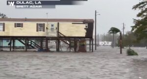 PHOTO Look How High The Water Levels Were In Dulac Louisiana During Hurricane Francine Landfall