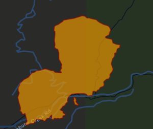 PHOTO Map Showing Trabuco Canyon Fire Blanketing 291.8 Acres With No Relief In Sight