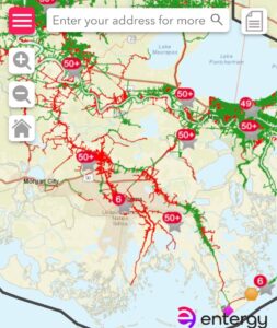 PHOTO Map Showing Where All The Power Outages In Houma And Morgan City Are From Hurricane Francine