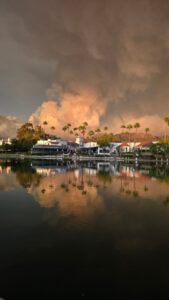 PHOTO Of Airport Fire From Rancho Santa Margarita Lake