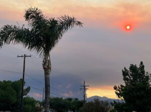 PHOTO Of The Trabuco Canyon Fire From Highway 15 North Of Lake Elsinore