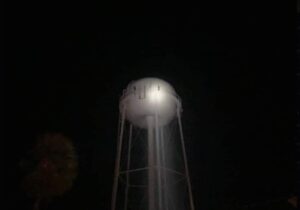 PHOTO Person Randomly Climbs Cedar Key Water Tower During Hurricane Like A Crazy Person