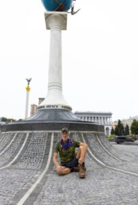 PHOTO Ryan Wesley Routh Taking Picture At Landmark In Ukraine While He Was In The Country Volunteering