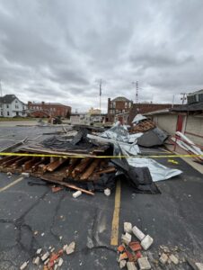 PHOTO Serious Damage To American Legion Building On West Walnut Street In Portland Indiana