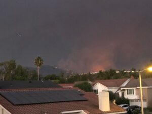 PHOTO Showing The Closest Flames Have Been To Houses In Rancho Santa Margarita