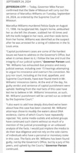 PHOTO The Statement From Mike Parson's Office On The Execution Of Marcellus Williams